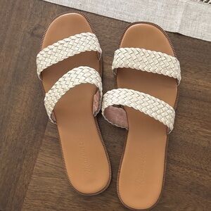 Madewell Women's Cream Braided Sandals